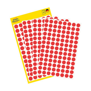 AVERY ZWECKFORM Markierungspunkte 3589 416 Stück ablösbar Ø 8 mm rot