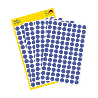 AVERY ZWECKFORM Markierungspunkte 3591 416 Stück ablösbar Ø 8 mm blau