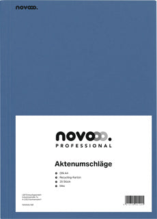 NOVOOO Aktenumschlag Karton A4 blau