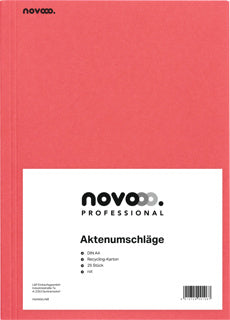NOVOOO PROFESSIONAL Aktenumschlag DIN A4 Recyclingkarton rot