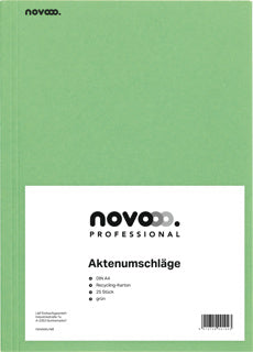 NOVOOO PROFESSIONAL Aktenumschlag DIN A4 Recyclingkarton grün