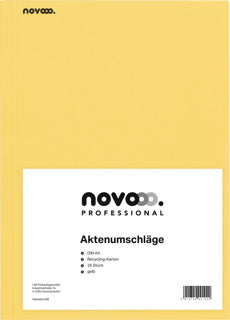 NOVOOO PROFESSIONAL Aktenumschlag DIN A4 Recyclingkarton gelb