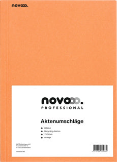 NOVOOO PROFESSIONAL Aktenumschlag DIN A4 Recyclingkarton orange