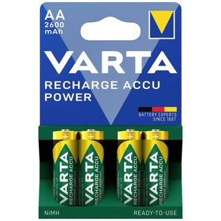 VARTA Batterien Accu NiMH AA R2U 2600 mAh wiederaufladbar 4 Stück