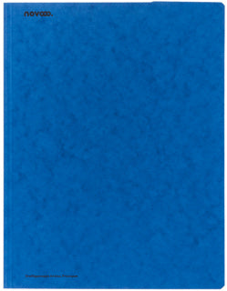 NOVOOO Dreiflügelmappe DIN A4 Pressspan blau