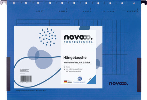 NOVOOO PROFESSIONAL Hängemappe 5 Stück A4 blau