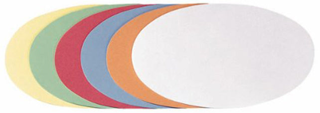 FRANKEN Moderationskarten Oval 19 x 11 cm sortiert 500 Stück
