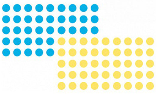 FRANKEN Markierungspunkt Kreis 19 mm blau und gelb 1040 Stück