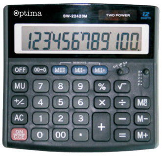 OPTIMA Tischrechner 25251 SW-2242DM