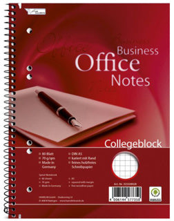 LANDRÉ Collegeblock A5 80 Blatt kariert