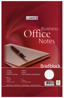 LANDRÉ Briefblock A4 50 Blatt kariert
