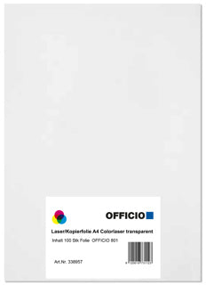 OFFICIO Laser/Kopierfolie 801 A4 100 Blatt transparent