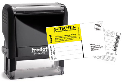 TRODAT Stempel Printy 4913 57 x 21 mm 6-zeilig mit Gutschein