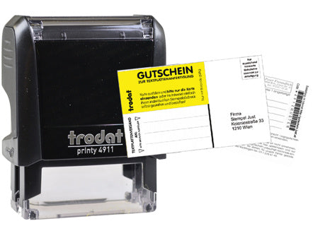 TRODAT Stempel Printy 4911 37 x 13 mm 4-zeilig mit Gutschein
