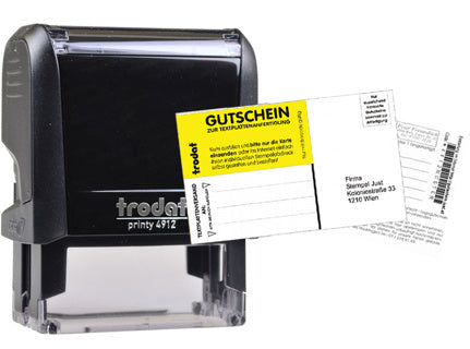 TRODAT Stempel Printy 4912 46 x 17 mm 5-zeilig mit Gutschein