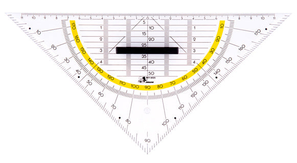 JOLLY Dreieck 9011 25 cm mit Griff transparent
