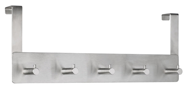 ALCO Türgarderobenleiste 2840 mit 5 Haken Edelstahl silber