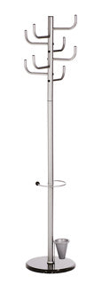 ALCO Standgarderobe 2802 mit Schirmständer Metall silber