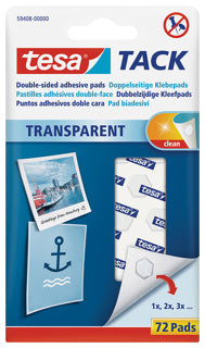 TESA Klebepads 59408 Tack 72 Stück transparent