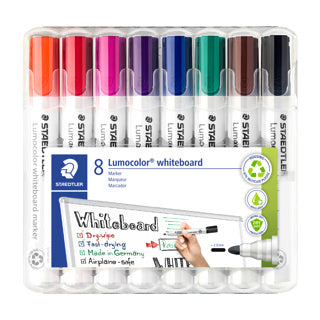 STAEDTLER Whiteboard-Marker Lumocolor® 351 8 Stück mit Rundspitze mehrere Farben