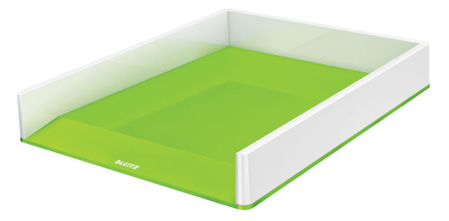 LEITZ Briefkorb 5361 WOW Duo A4 weiß/grün metallic