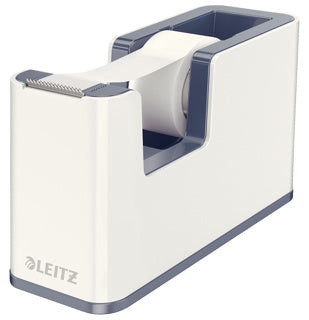 LEITZ Abroller 5364 WOW Duo befüllt weiß/grau metallic