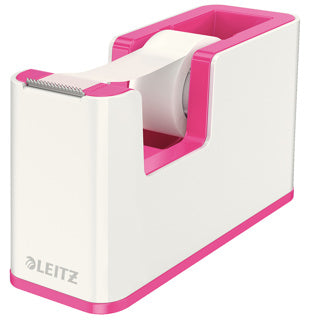 LEITZ Abroller 5364 WOW Duo befüllt weiß/pink metallic