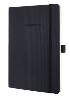 SIGEL Notizbuch Conceptum CO320 mit Softcover DIN A5 kariert schwarz