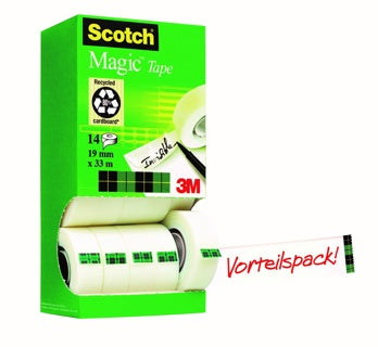SCOTCH Magic Klebeband 14 Rollen 19 mm x 33 m transparent
