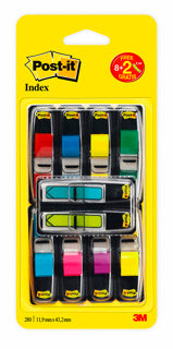 POST-IT® Index Mini 683-VAD1 10 Stück im Spender 11.9 x 43.2 mm farbig sortiert