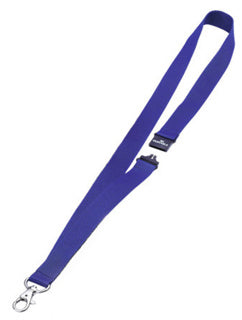 DURABLE Textilband 8137 10 Stück mit Karabiner und Sicherheitsverschluss 2 cm x 44 cm blau