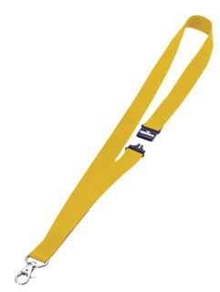 DURABLE Textilband 8137 10 Stück mit Karabiner und Sicherheitsverschluss 2 cm x 44 cm gelb