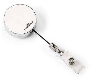 DURABLE Jojo 8225 CHROME 10 Stück mit Druckknopfschlaufe für Ausweise silber