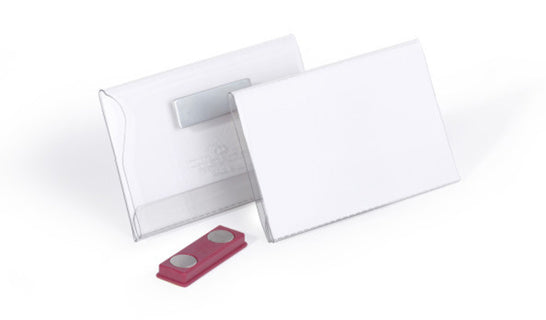 DURABLE Namensschild 8117 25 Stück mit Magnet 54 x 90 mm transparent
