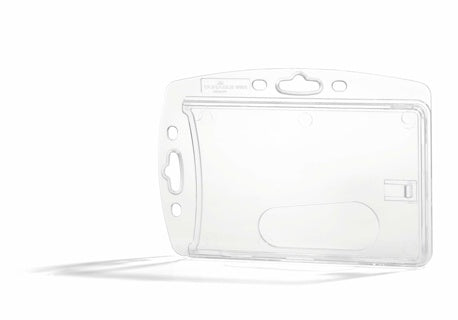 DURABLE Ausweishalter 8905 HARTBOX 10 Stück mit Eurolochung für 1 Karte 54 x 87 mm transparent