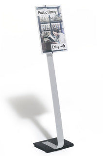 DURABLE Info-Bodenständer 4819 CRYSTAL SIGN® STAND A3 30.2 x 125 x 28 cm silber
