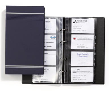 DURABLE Visitenkartenringbuch 2385 VISIFIX® inkl. Register A-Z 4-Ring-Mechanik 200 Karten anthrazit