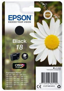 EPSON Tintenpatrone T18014012 Nr. 18 schwarz