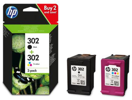 HP Tintenpatrone Nr. 302 2 Stück 7.5ml schwarz/color