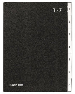 PAGNA Pultordner 24071 A4 7-teilig 1-7 schwarz