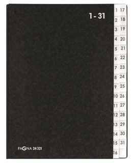 PAGNA Pultordner 24321 A4 32-teilig 1-31 schwarz