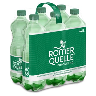 RÖMERQUELLE Mineralwasser prickelnd 6 Flaschen à 1 Liter Einwegpfand