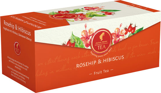 JULIUS MEINL Früchtetee Hagebutte mit Hibiskus 25 Beutel