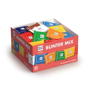 RITTER SPORT Mini-Schokoladen Bunter Mix 8 Sorten à 16.6g 84 Stück