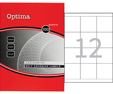 OPTIMA Universaletiketten 70 x 67.6 mm 100 Blatt weiß