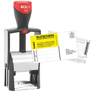 COLOP Textstempel 2300 Classic Line mit Gutschein 7-zeilig 30 x 45 mm