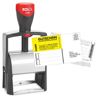 COLOP Textstempel 2400 Classic Line mit Gutschein 6-zeilig 27 x 58 mm