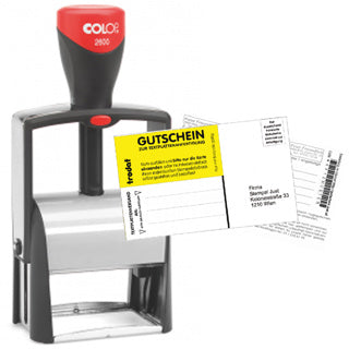 COLOP Textstempel 2600 Classic Line mit Gutschein 8-zeilig 37 x 58 mm