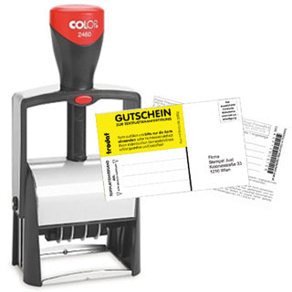 COLOP Datumstempel 2460 Classic mit Gutschein 5-zeilig 27 x 58 cm