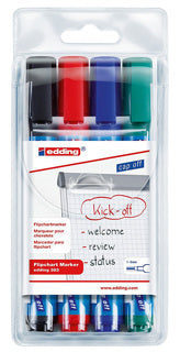 EDDING Flipchartmarker 383 4 Stück Keilspitze 1-5 mm mehrere Farben